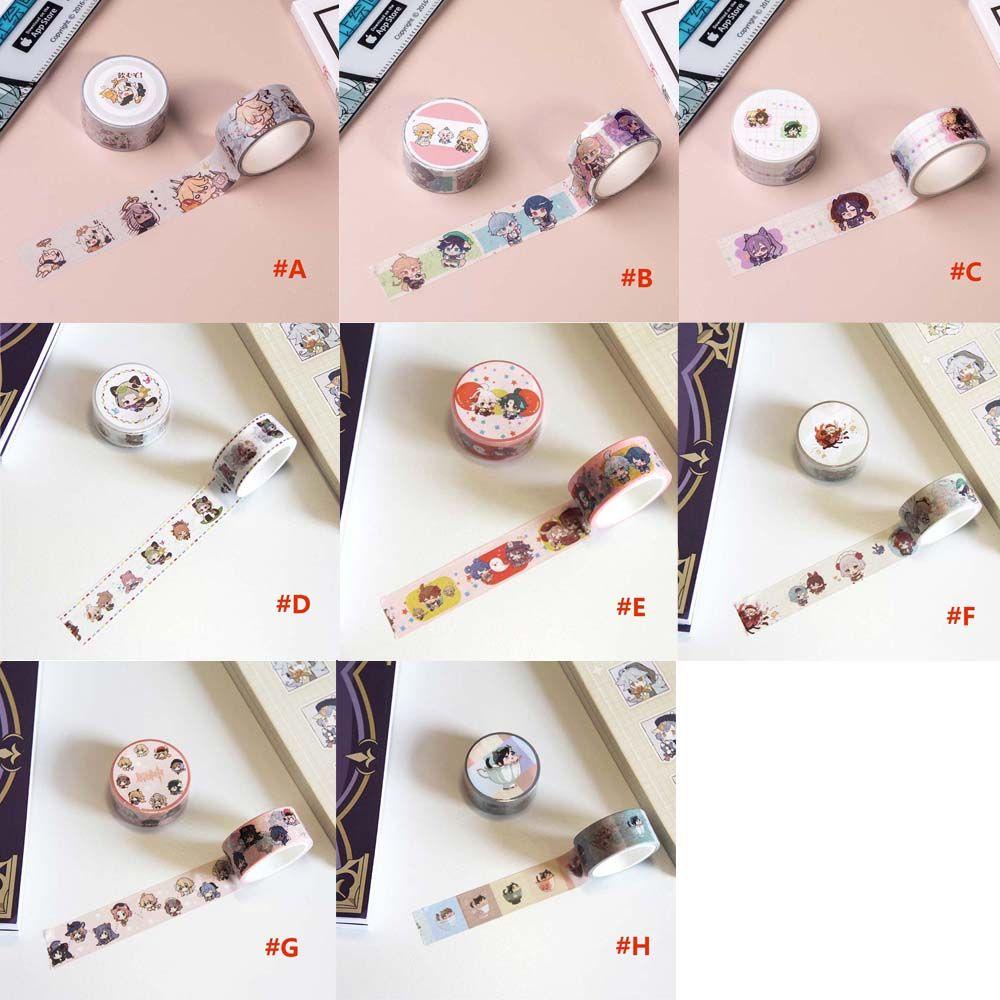 Cuộn Băng Dán Trang Trí Sổ Lưu Niệm In Họa Tiết Hoạt Hình AUGUSTINE 2cm * 5m Zhongli Venti