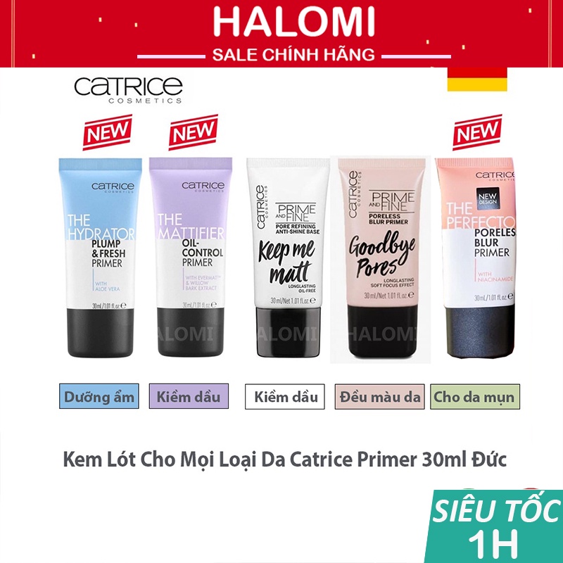 Kem Lót Catrice Prime and Fine Pore Refining Anti Shine Base Siêu Mịn Chính Hãng Phiên Bản Mới Nhất