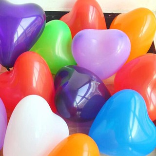 100 cái bong bóng trái tim đủ màu
