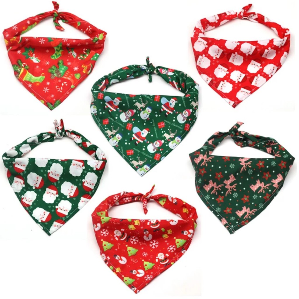 Khăn quàng cổ yếm Bandana giáng sinh cho thú cưng