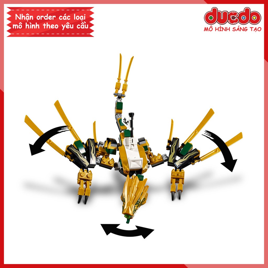 BELA 11160 Lắp ghép Ninjago Rồng Vàng Huyền Thoại - Đồ chơi Xếp hình Ninja The Golden Dragon 70666 LEPIN 06094