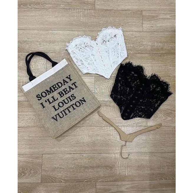 Áo ren croptop cúp ngực