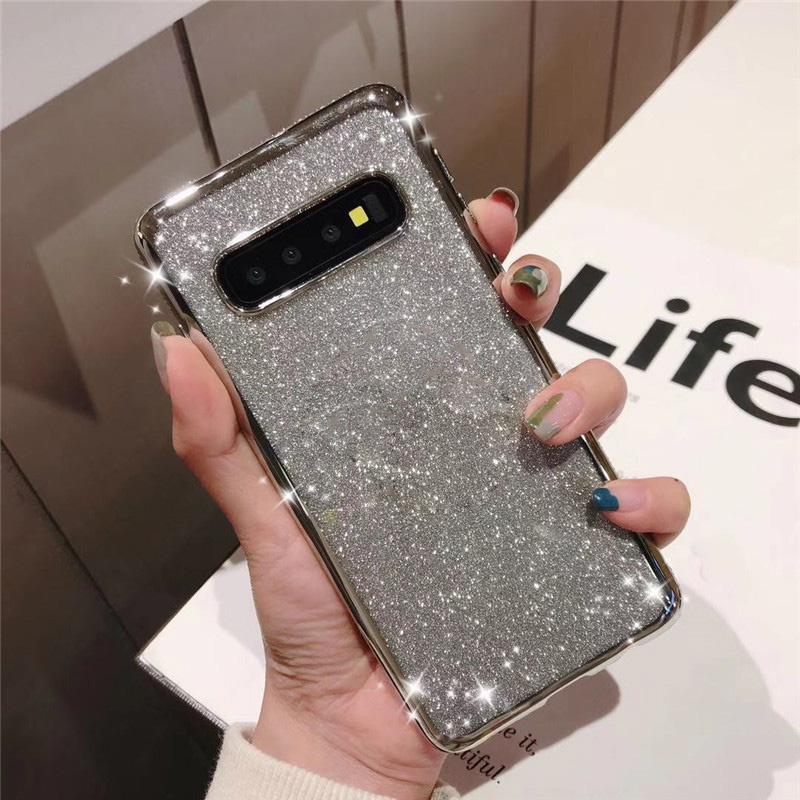 Ốp điện thoại silicon mềm đính đá sang trọng dành cho Samsung Galaxy Note 8 9 10 Pro A6 A8 A9 2018