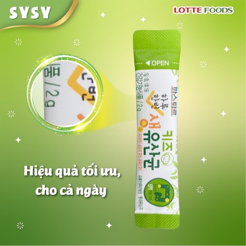 Men Vi Sinh Sysy Hàn Quốc - LOTTE FOODS hết biếng ăn táo bón tiêu hoá khoẻ