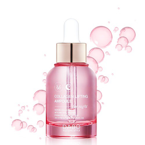 Combo 2 chai tinh chất serum chống nhăn, nâng cơ da mặt DABO Collagen Lifting Ampoule For Night Hàn quốc 30ml/Chai