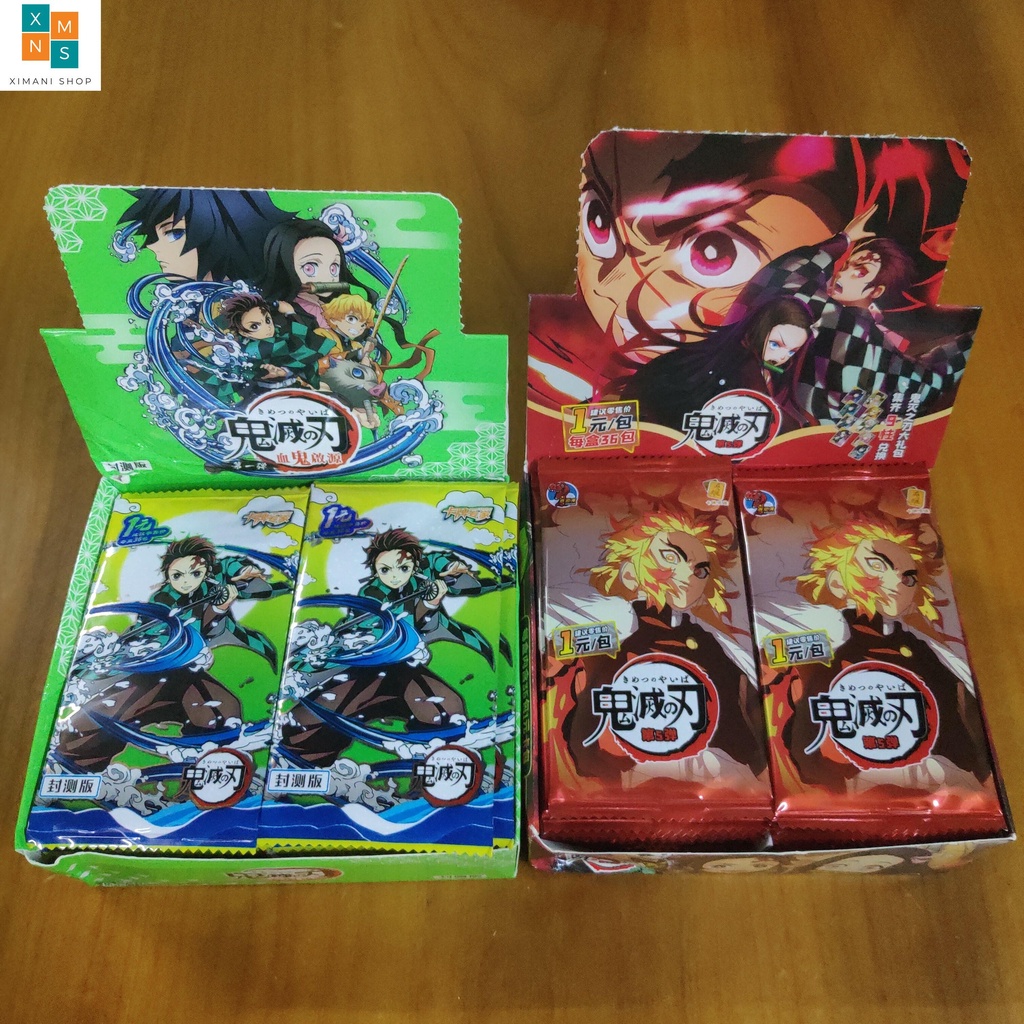 10 Mẫu Set 5 Ảnh Thẻ Nhân Phẩm Kimetsu no Yaiba Pack Card Hình Nhân Vật Anime Demon Slayer Aniplex - Thanh Gươm Diệt Quỷ