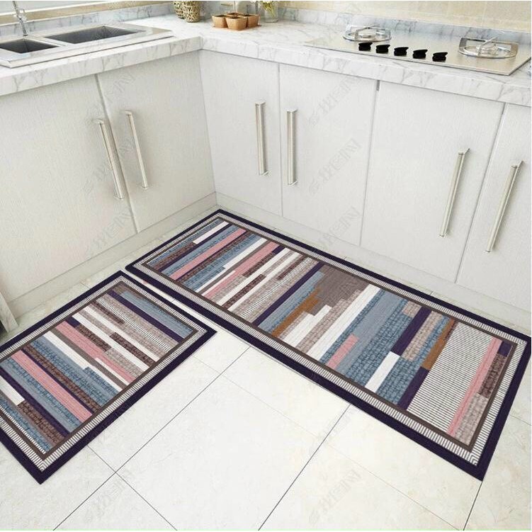 Bộ 2 thảm lót sàn bếp cao cấp 1 tấm ngăn 40x60cm và tấm dài 40x120cm ( giao mẫu ngẫu nhiên )