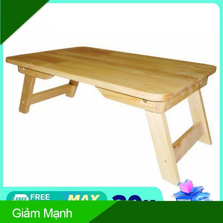Bàn xếp học sinh mini đa năng gấp gọn chân thang gỗ thông để laptop kích cỡ 40x60x28 đẹp giá rẻ GT01