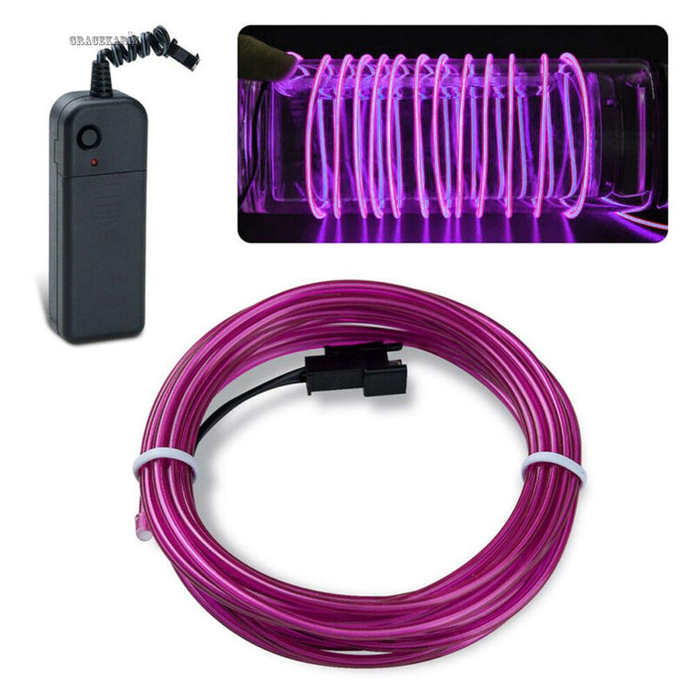 EL Wire Neon LED Car Interior Atmosphere Glow String Strip Lights Rope Tube Lamp