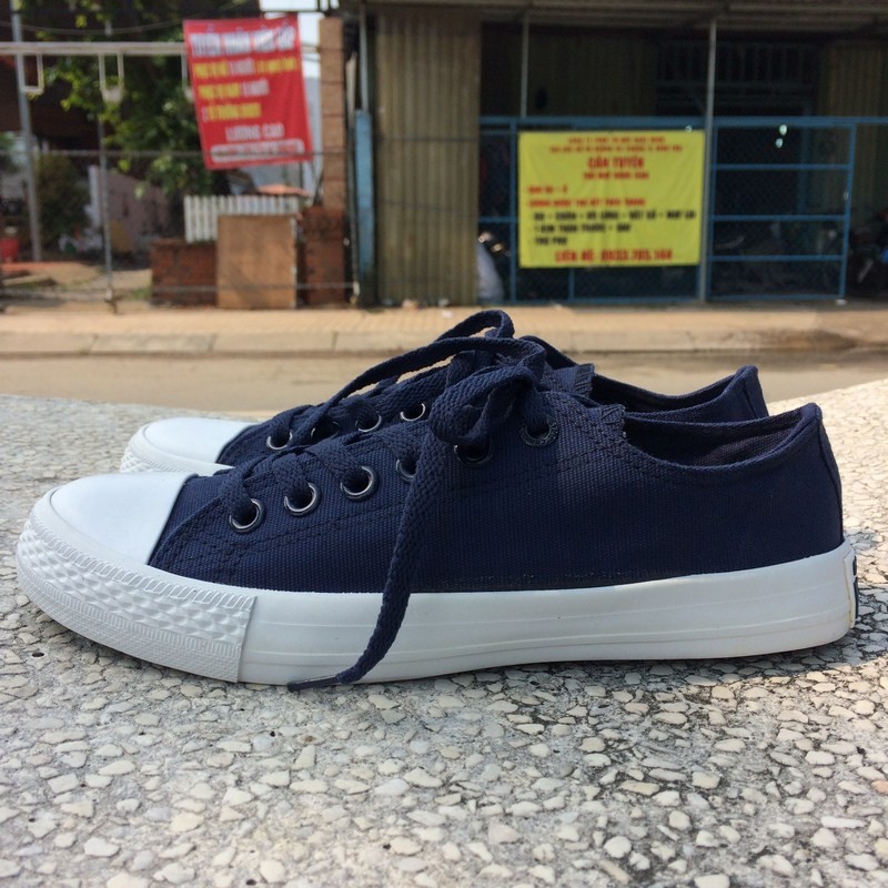 Giày Ck2 AllStar Nam Cổ Thấp Xanh Đậm | BigBuy360 - bigbuy360.vn