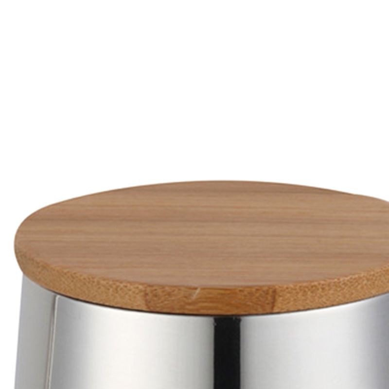 Bình pha trà cà phê 360ml với vòi dài bằng inox với tay cầm và nắp bằng gỗ