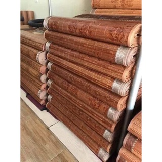 Chiếu Trúc Tăm Vân Gỗ Hàng Loại Đẹp - Nhiều Kích Cỡ 1m2 1m5 1m6 1m8