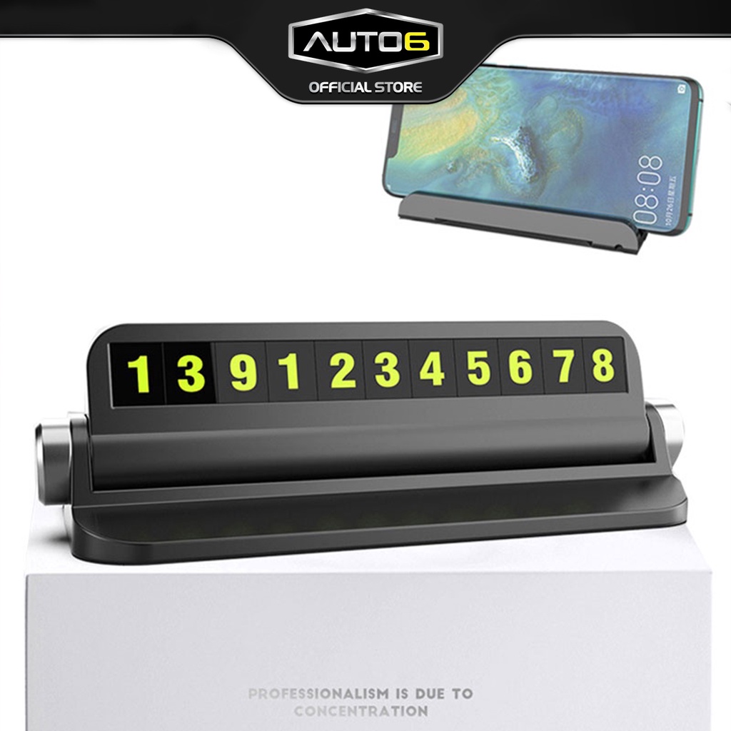 Bảng ghi số điện thoại trong ô tô và giá đỡ điện thoại đa năng - AUTO6