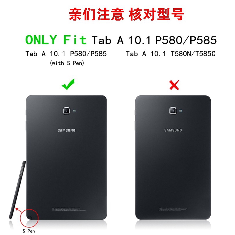 Bao Da Kiêm Giá Đỡ Cho Máy Tính Bảng Samsung P585C Tab A 10.1 Sm-P580