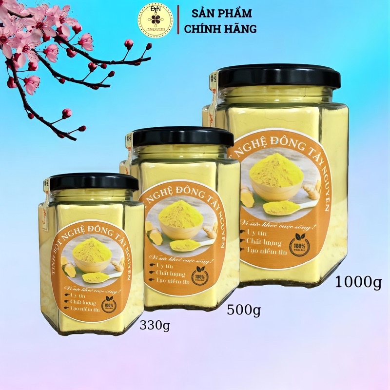 Tinh bột nghệ nguyên chất Đông Tây Nguyên 1 Kg hàng cao cấp tặng mật ong bạc hà 100ml đơn từ 510k