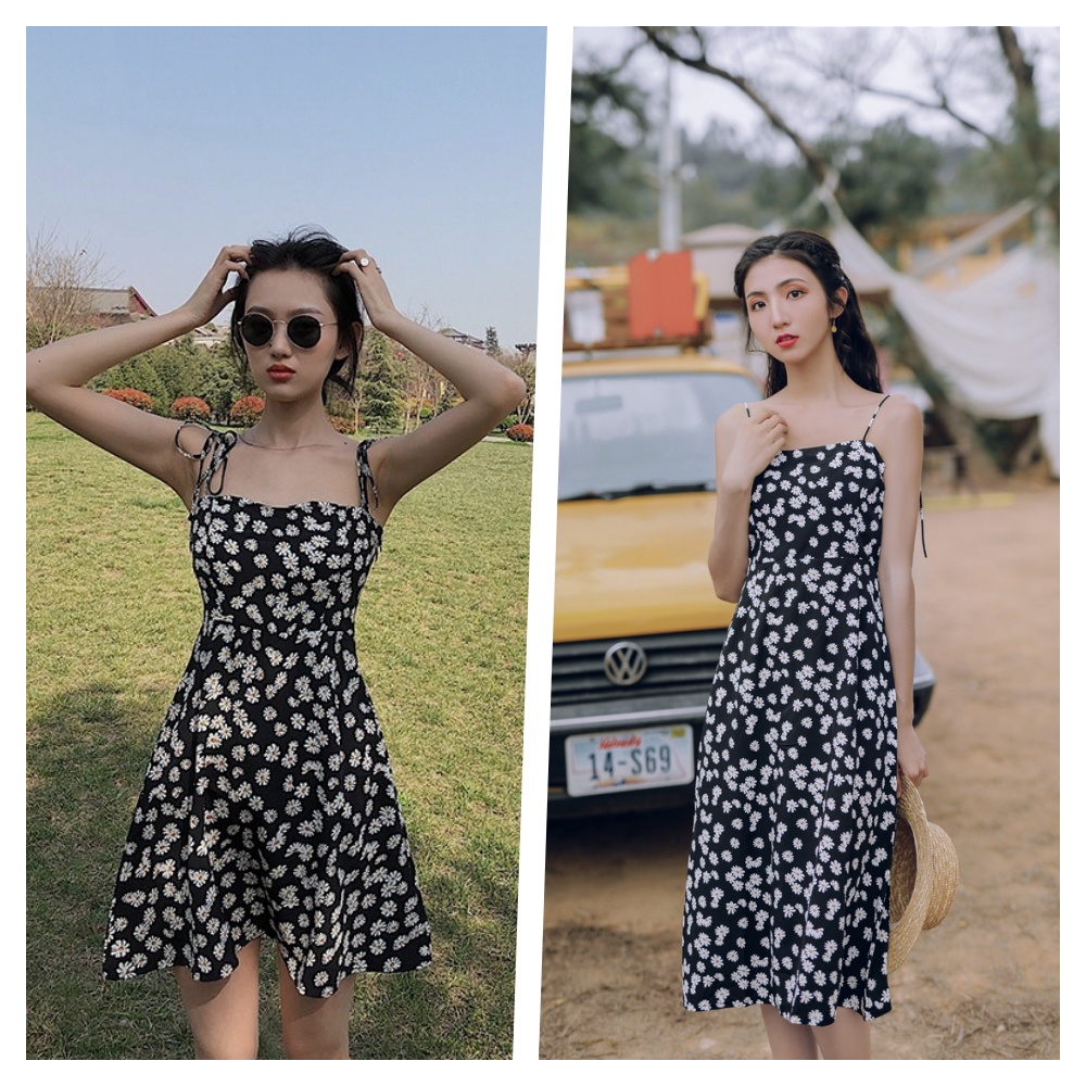 Váy 2 dây hoa cúc siêu đẹp