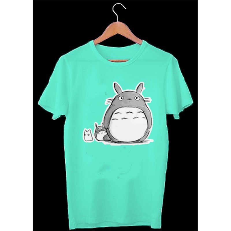 Áo thun Cotton Unisex - Nhân vật Totoro - Chibi - Totoro ngây ngô