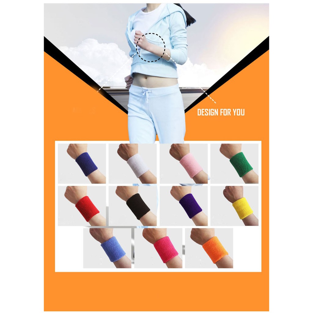 Băng cổ tay thấm mồ hôi thể thao nam nữ Rhino 0230 - Băng thấm mồ hôi, cuốn cổ tay thể thao Sports Bandage - Hàng chính