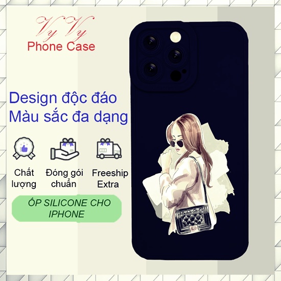 Ốp đt iphone hot girl cute Iphone 6 đến 13 VyVy phone case HA-22FAS1024