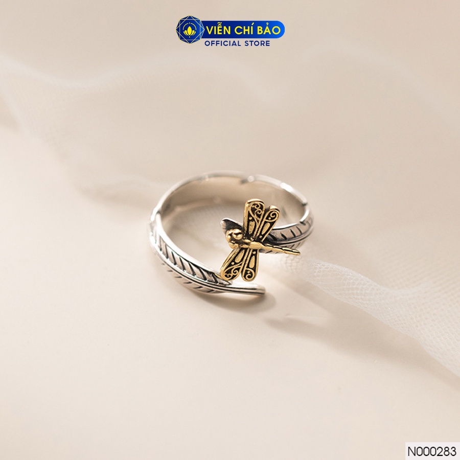 Nhẫn bạc nữ chuồn chuồn chất liệu bạc Thái 925 thời trang phụ kiện trang sức Viễn Chí Bảo N000283-V