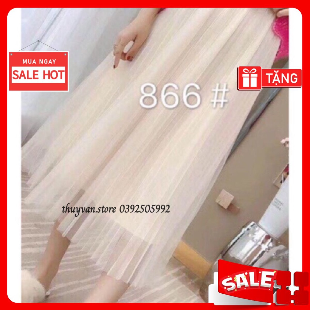 Chân váy tutu midi - Chân váy maxi - Chân váy xếp ly xoè voan lưới 3 lớp hàng loại đẹp Quảng Châu
