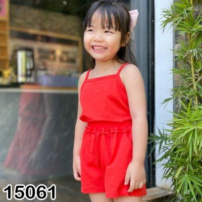 Bộ thun dây trơn nhiều màu cho bé gái 9-19kg - Bigbabyshop