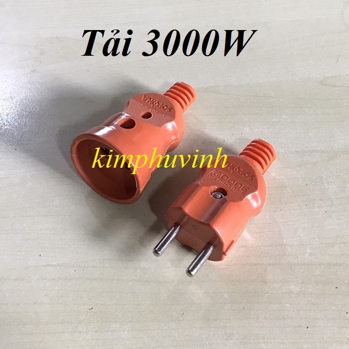 01 CÁI - PHÍCH CẮM CHỊU TẢI 3000W - PHÍCH CẮM CHỐNG VỠ - PHÍCH CẮM CHỐNG CHÁY