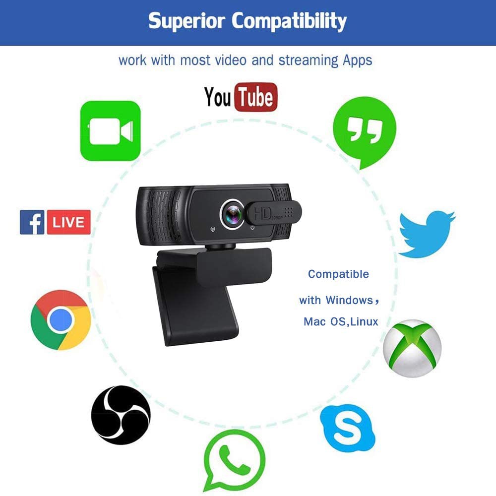 Webcam W6 Fhd 1080p Tự Động 20mp Cho Máy Tính | BigBuy360 - bigbuy360.vn