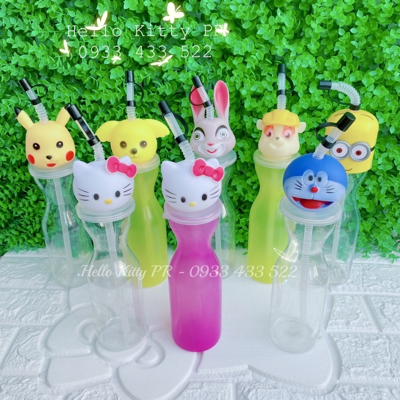 Bình nhựa 3D 500ml HELLO KITTY - DOREMON DORAEMON