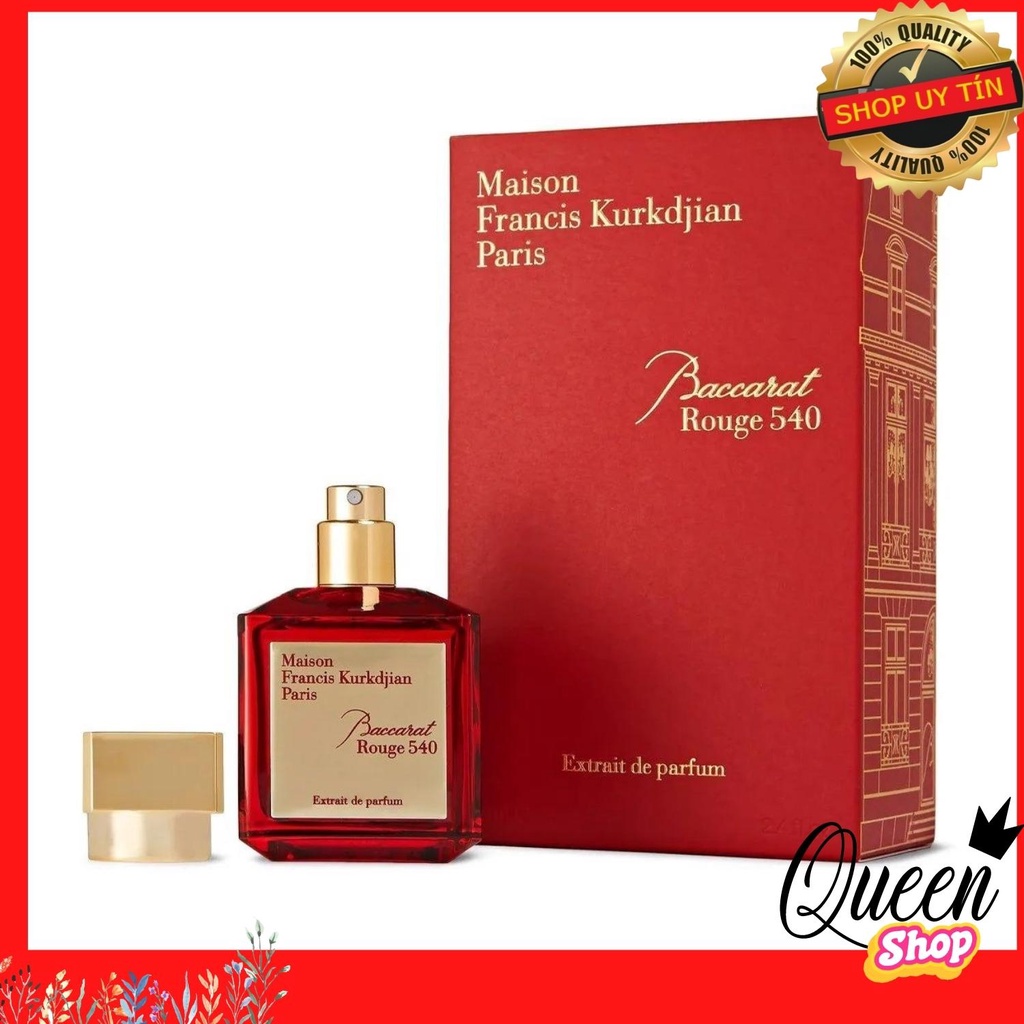 QUÀ TẶNG 50K| Nước hoa Dubai nội địa Maison Baroque rouge extrait Baccarat Rouge 540 Hương sang trọng sắc sảo, ngọt ngào