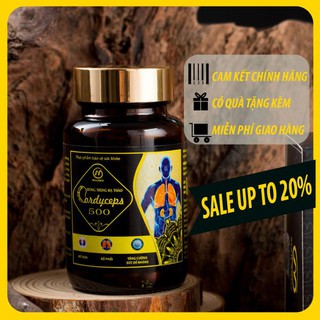 Viên uống bổ phổi , Hỗ trợ sức khỏe -  Đông Trùng Hạ Thảo Cordyceps 500