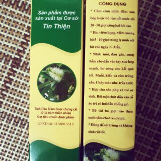 Tinh dầu tràm Tín Thiện Huế cho bé chai dùng thử 15ml