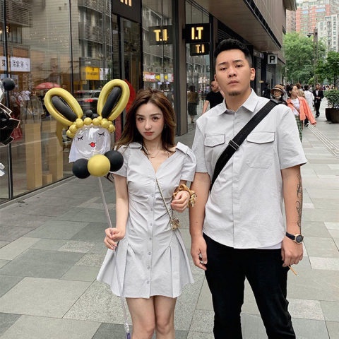 Đầm nữ Perty cổ V ôm dáng đơn giản thời trang