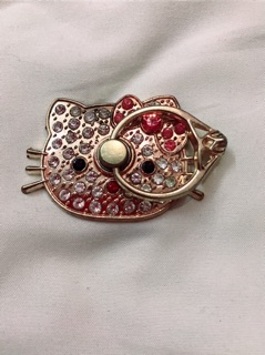 Móc nhẫn Hello Kitty dán giữ ốp điện thoại