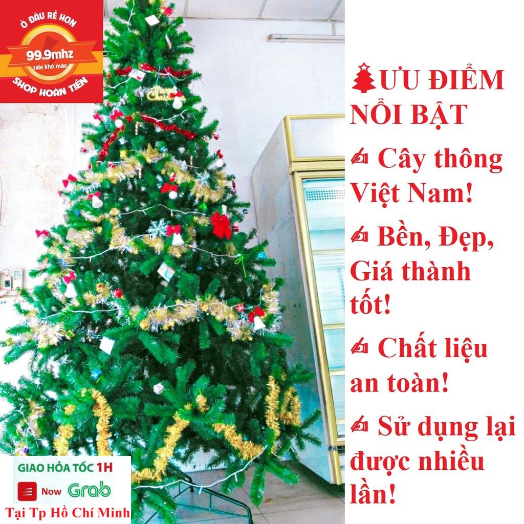 Cây Thông Noel 3m - Cây Thông Trang Trí Noel Giáng Sinh Cao 3M Chân Sắt Quà Tặng Noel 1 Ngôi Sao Đỉnh Và 8 Dây Kim Tuyến