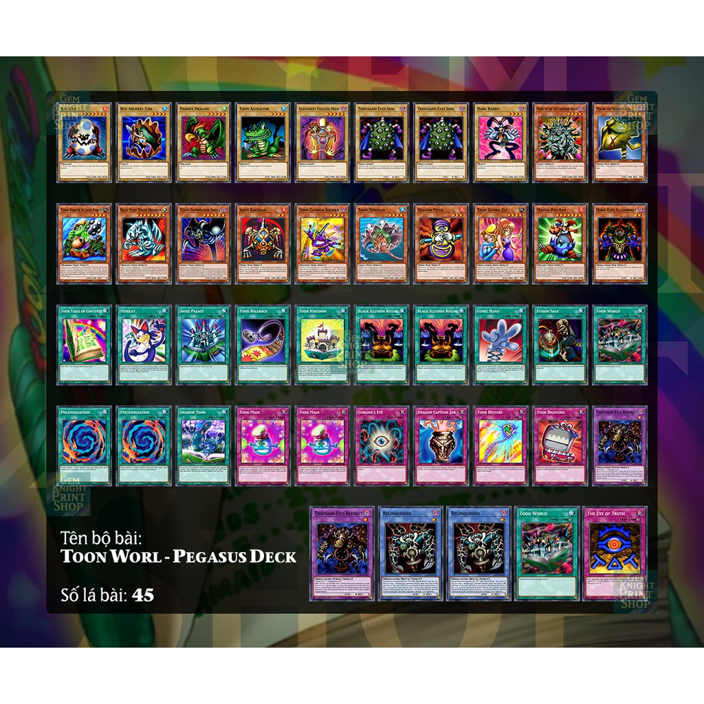 Bộ bài Yugioh - Toon World - Maximillion Pegasus' Decks