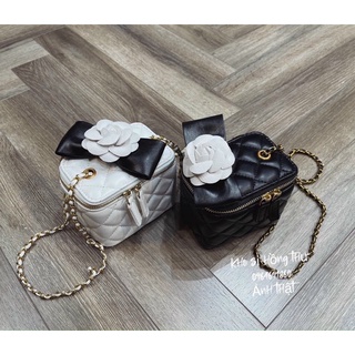 Túi xách nữ Cốp  hoa trà mini mới❣️🚛Freeship❣️
