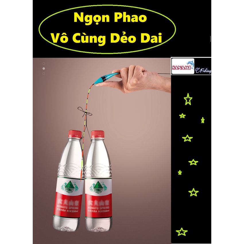 Phao Câu Đài Nano SANAMI FISHING STORE Shark Tăm Phao 3D Đầu Xoắn Truyền Tín Hiệu Siêu Nhạy Cao Cấp PC-20