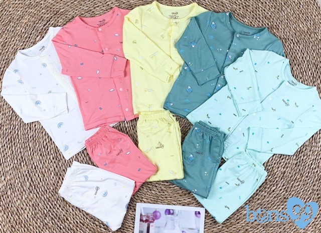 Giảm 50%Bộ dài tay cài giữa quần dài hãng Bons99 chất liệu sợi tre cho bé!