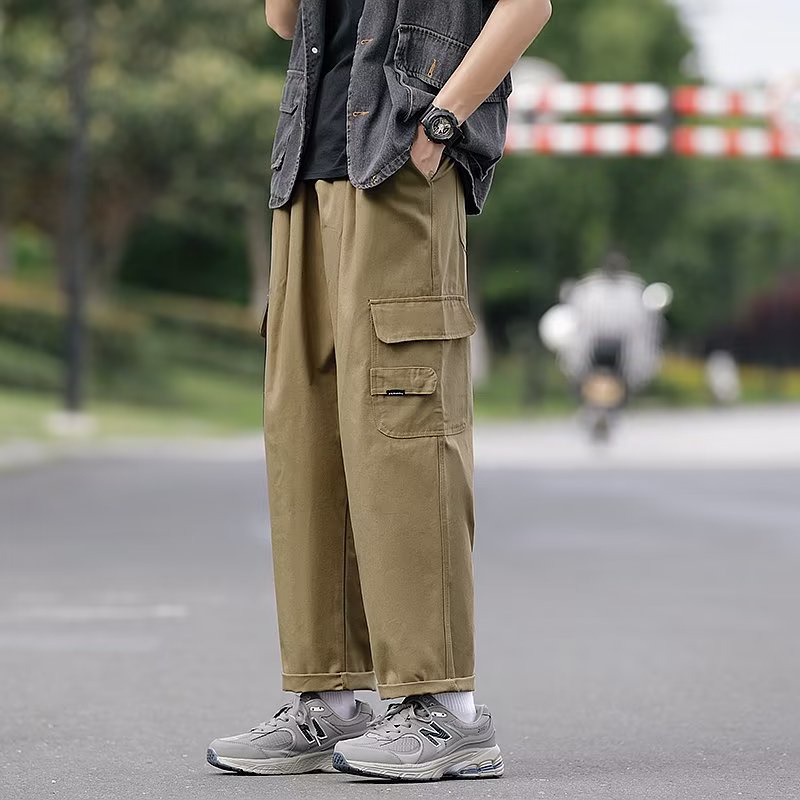 Quần Dài Nhiều Túi Phong Cách Hip Hop Đường Phố Hàn Quốc Cho Nam Giới [M-3XL]