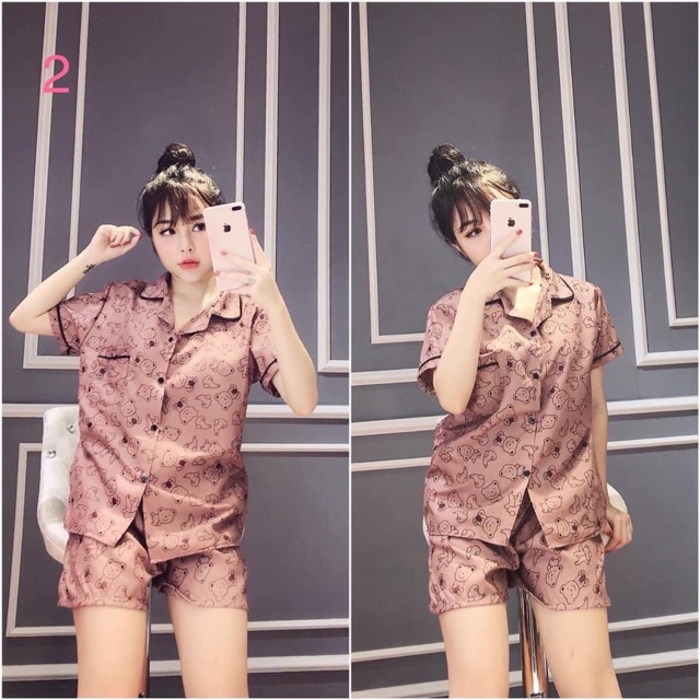 Bộ kate cộc cổ vest
