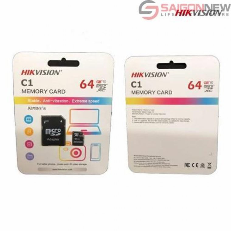 Thẻ nhớ Hikvision 64GB (trắng) class 10 chuyên dụng cho Camera | BigBuy360 - bigbuy360.vn