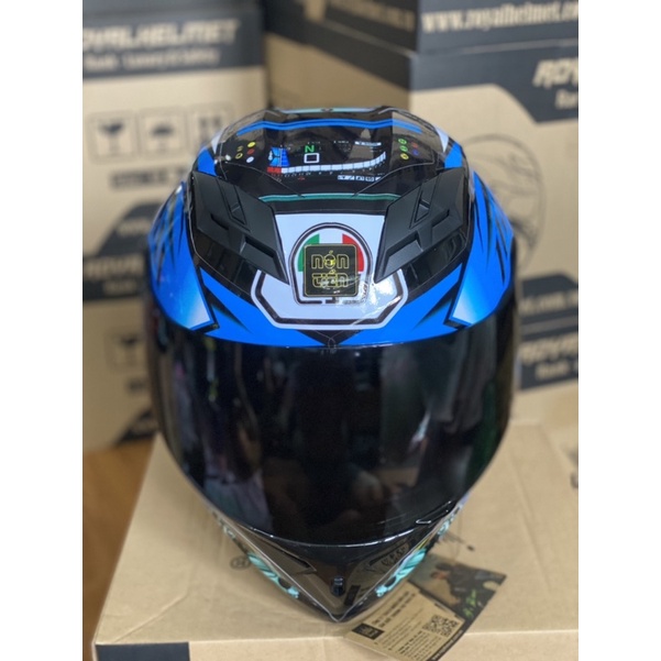 MŨ FULLFACE 2 KÍNH M266 ĐEN BÓNG LÊN TEM HÃNG XE XANH DƯƠNG CỰC ĐẸP, Mua 1 MŨ TẶNG 1 Quà, BH 12 Tháng