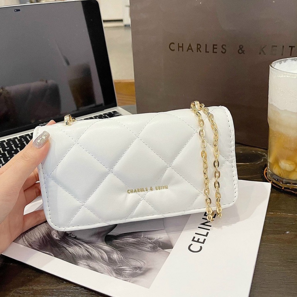 Túi đeo chéo đeo vai ô trám chần ô to da trơn sang chảnh phong cách Hàn Quốc TXOTRAM03 - Ảnh shop chụp