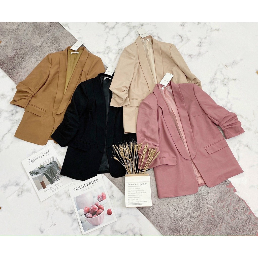 ÁO VEST BALZER CỔ SAM 2 LỚP TAY NHÚN