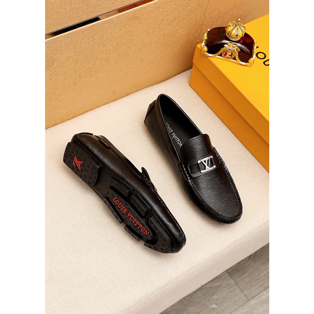 Giày lười nam cao cấp da thật Louis Vuitton LV thiết kế sang trọng và lịch lãm