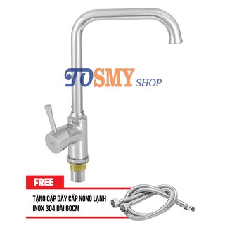 Vòi rửa chén nóng lạnh cn07 – tặng kèm cặp dây cấp nóng lạnh inox 304