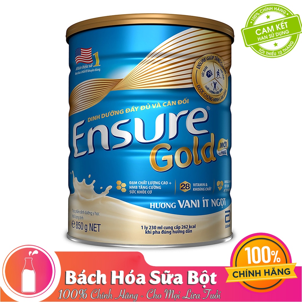 [Chính hãng] Sữa Dinh Dưỡng Ensure Gold (Lon 850g)
