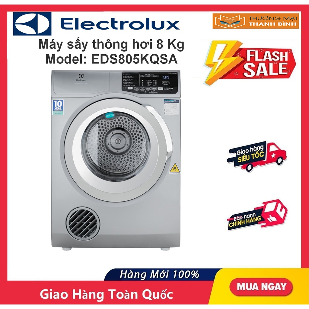 Máy sấy Electrolux 8 Kg EDS805KQSA