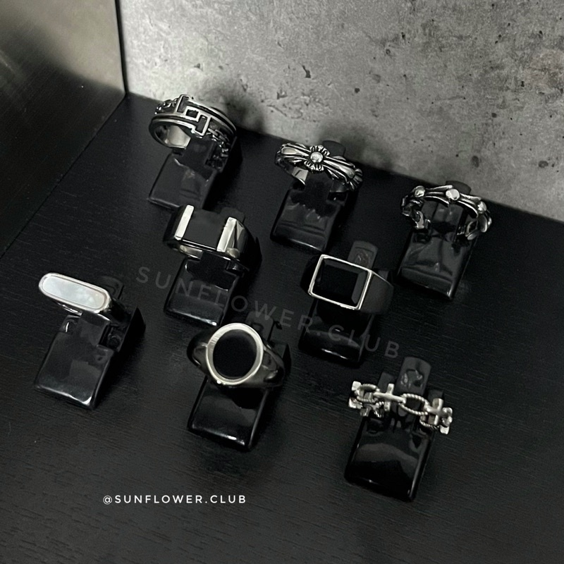 Nhẫn Chrome Heart Thép titan KHÔNG ĐEN KHÔNG GỈ unisex